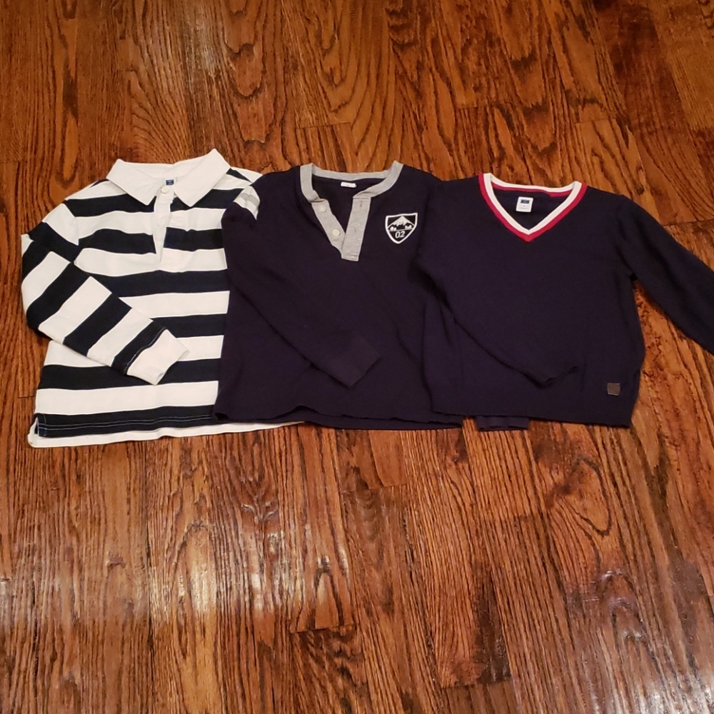 Bundle of Janie and Jack shirts and sweater